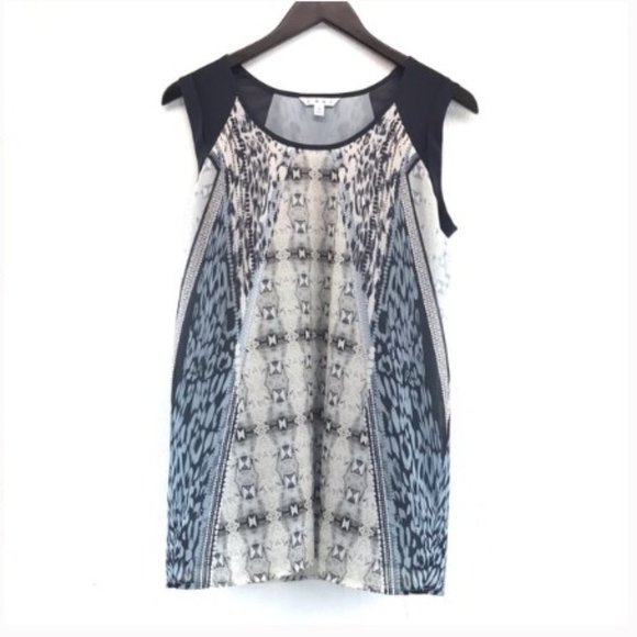 EUC CAbi Mix Print Chiffon Sleeveless Tunic Blouse #253 - Picture 5 of 8